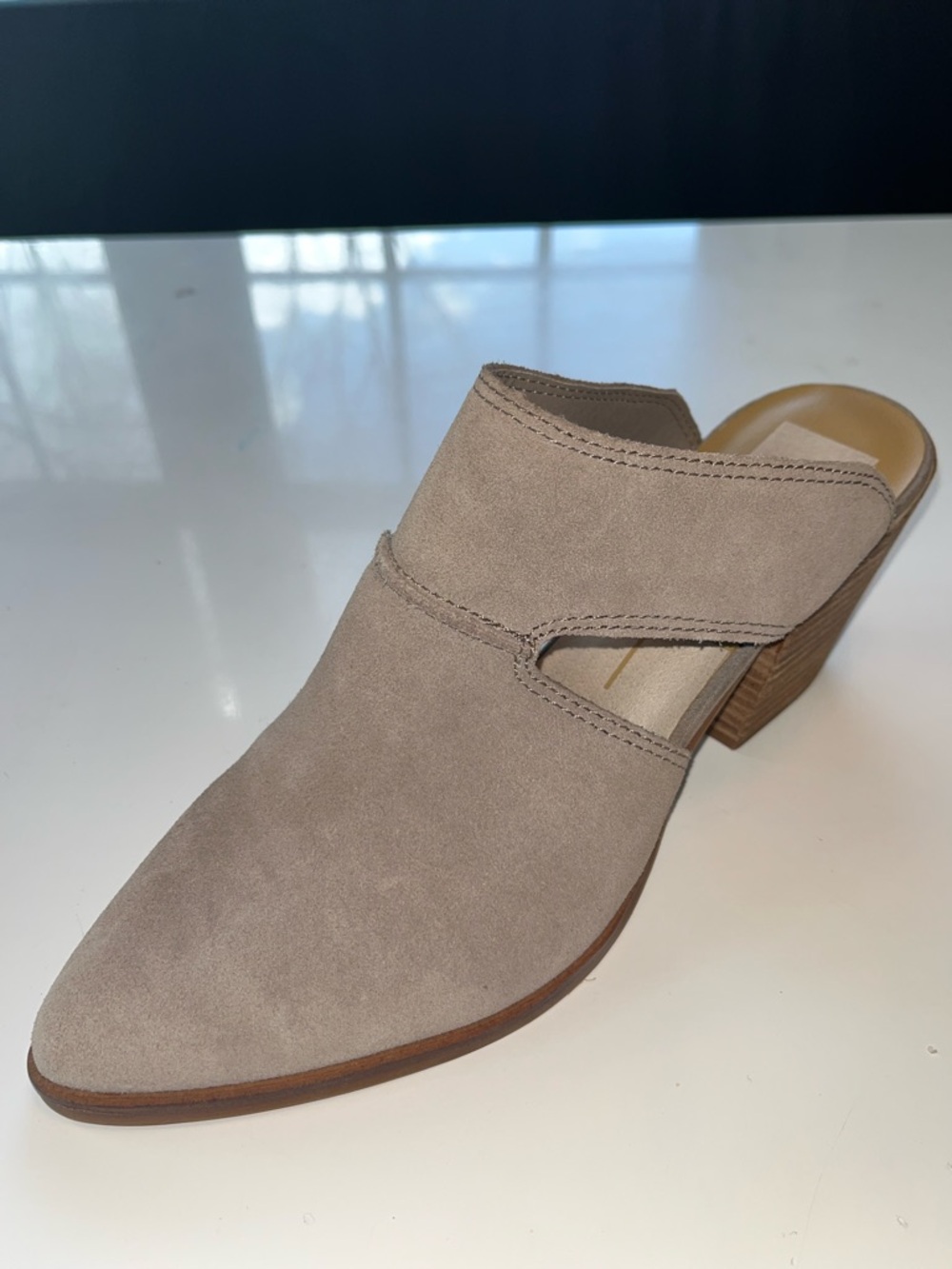Dolce Vita Sz 9.5 Women’s Taupe Suede Slip-On Mule Heels #boho #indie #gyspy